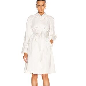 Nili Lotan white cream Oliver Trench Coat L